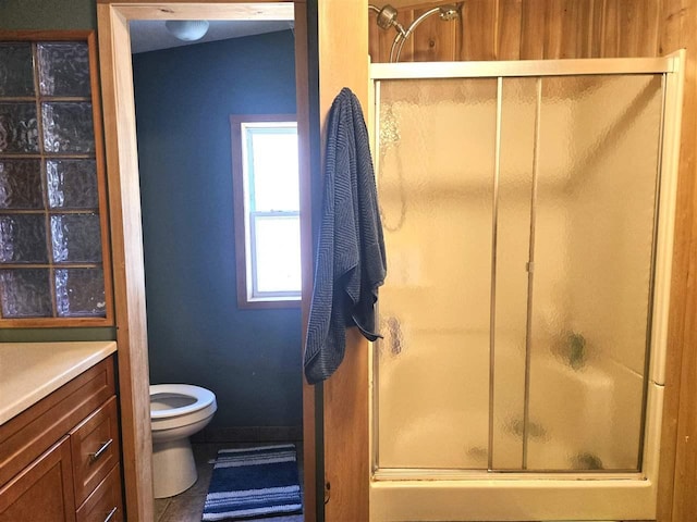 05671 N M-66 N, Charlevoix, MI 49720 - bathroom with a stall shower, toilet, and vanity