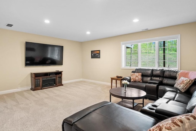 6707 Cottage Ct Unit 40, Bay Harbor, MI 49770 - carpeted living room featuring baseboards and recessed lighting