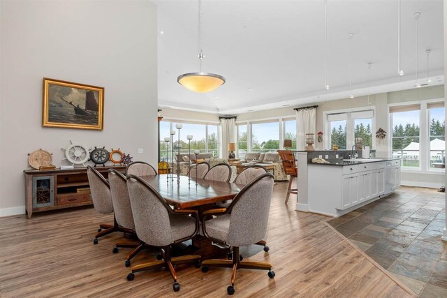 824 Vista Dr Unit 64, Bay Harbor, MI 49770 - dining area with wood finished floors and baseboards