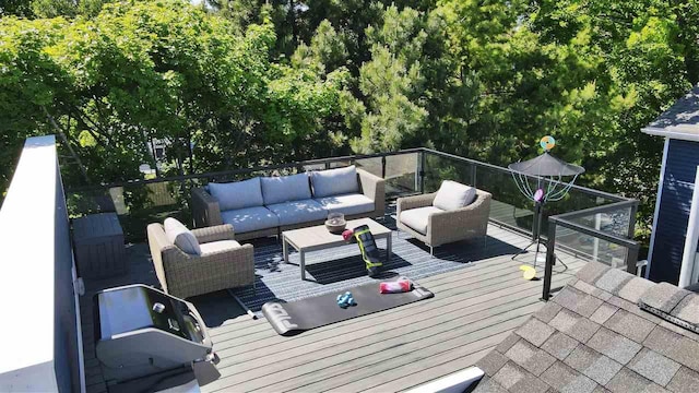 103 Riverwalk Ln Unit 103, Charlevoix, MI 49720 - deck featuring an outdoor hangout area