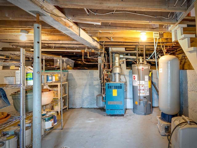 7671 Hoyt Rd, Harbor Springs, MI 49740 - unfinished basement with gas water heater