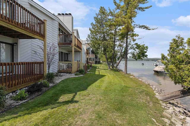 3480 Lakeside Dr N Unit 35, Petoskey, MI 49770 - view of green lawn featuring a water view