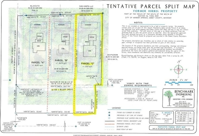 572 W Bluff, Harbor Springs, MI 49740 - map / location featuring property parcel outlined