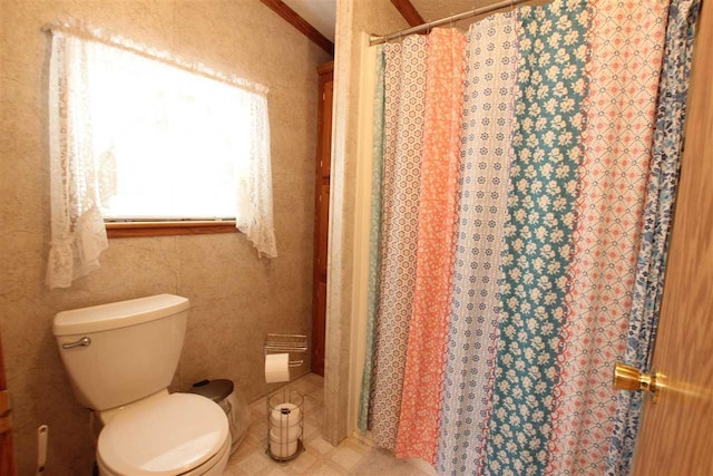 6685 M-66 Hwy, Charlevoix, MI 49720 - full bathroom with a shower with shower curtain and crown molding