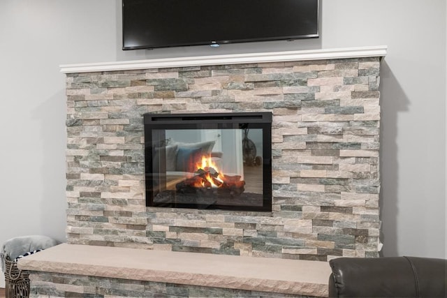 135 Beaubien Ave, Petoskey, MI 49770 - detailed view of a stone fireplace