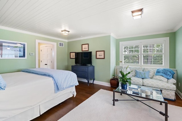 145 Traverse St, Harbor Springs, MI 49740 - bedroom with wood finished floors and crown molding