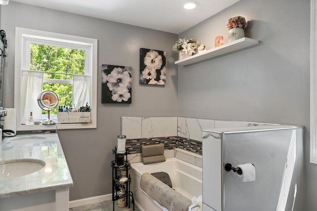 1116 N Lake St, Boyne City, MI 49712 - full bath featuring a bath and double vanity