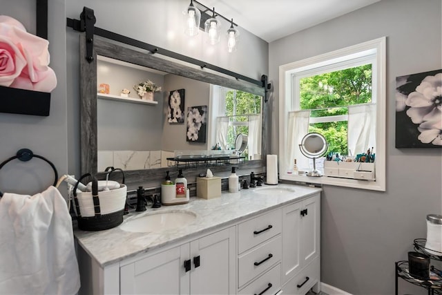 1116 N Lake St, Boyne City, MI 49712 - bathroom featuring double vanity