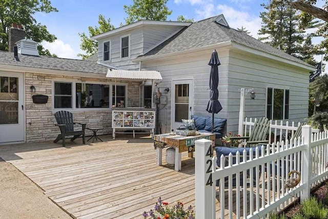 424 Carleton, Petoskey, MI 49770 - view of wooden deck