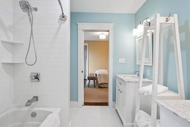 606 State St, Petoskey, MI 49770 - full bathroom with vanity, shower / tub combination, and ensuite bath