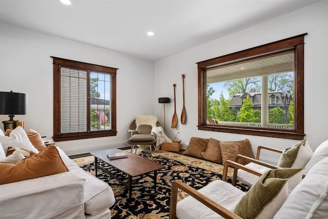 606 State St, Petoskey, MI 49770 - living room with recessed lighting and wood finished floors