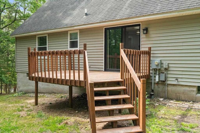 3049 Chippewa Beach Rd, Indian River, MI 49749 - wooden deck featuring stairs