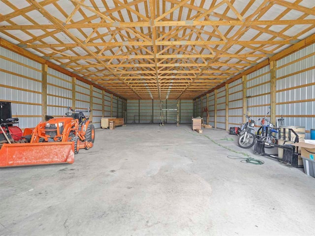 1922 Freeman Rd, East Jordan, MI 49727 - garage featuring metal wall