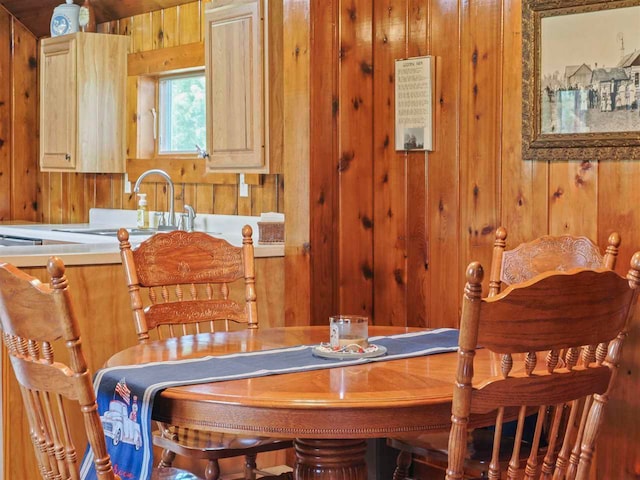 1922 Freeman Rd, East Jordan, MI 49727 - dining space featuring wooden walls