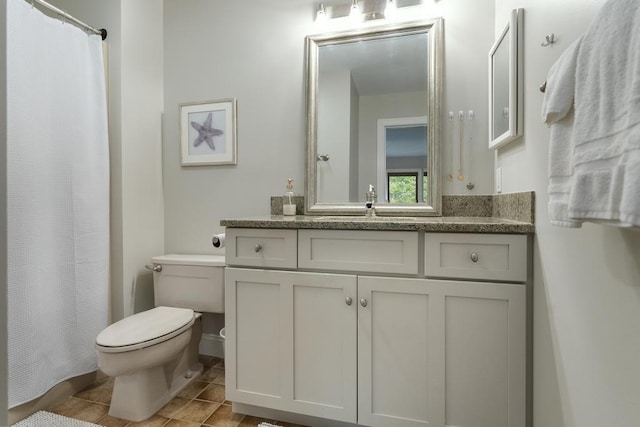 1185 Hideaway Valley Dr Unit 60, Harbor Springs, MI 49740 - bathroom with vanity, a shower with curtain, and tile patterned flooring