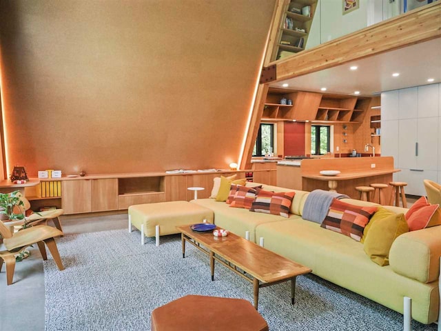 5277 Tyrol Ln, Harbor Springs, MI 49740 - building lobby with a towering ceiling and recessed lighting