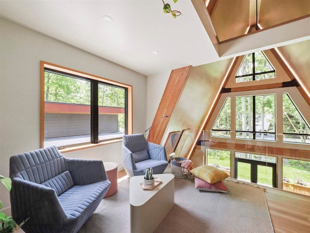 5277 Tyrol Ln, Harbor Springs, MI 49740 - living room with recessed lighting and wood finished floors