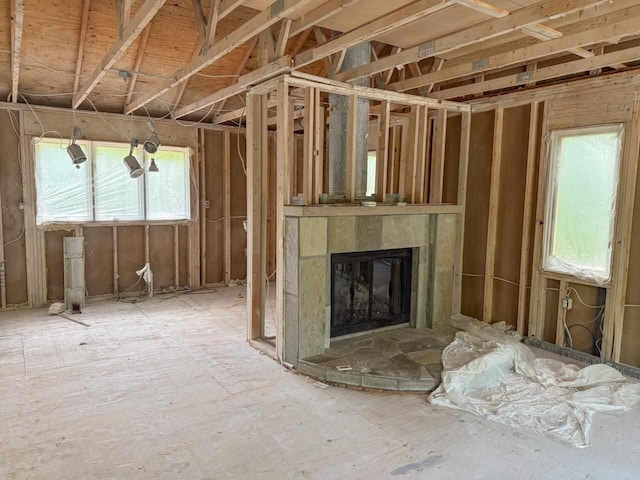 104 Meadow Wood Dr, Harbor Springs, MI 49740 - misc room featuring a tile fireplace