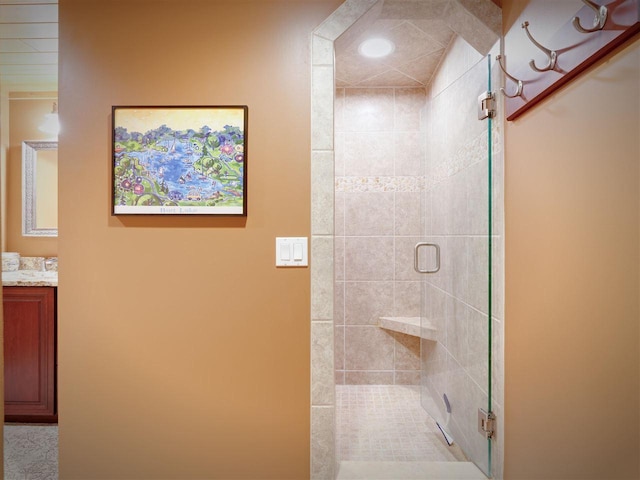 6598 Forest Way, Harbor Springs, MI 49740 - bathroom featuring a shower stall and vanity