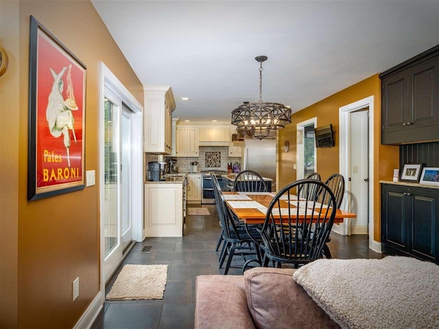 6598 Forest Way, Harbor Springs, MI 49740 - dining area with a chandelier and recessed lighting