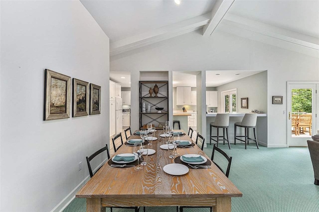 1835 Bluffs Edge, Harbor Springs, MI 49740 - carpeted dining area with baseboards and recessed lighting
