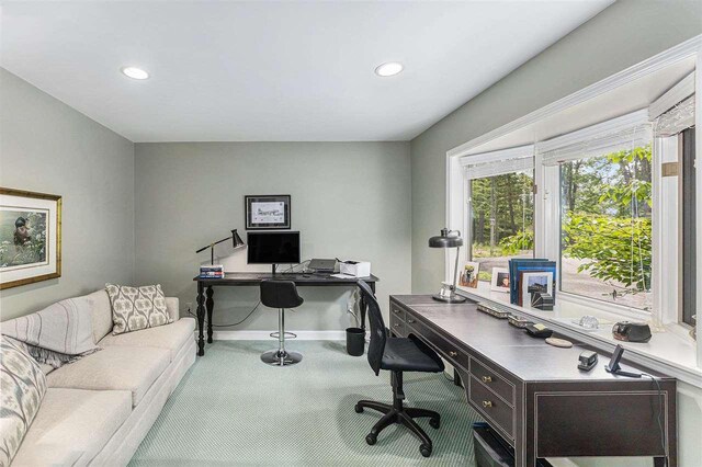 1835 Bluffs Edge, Harbor Springs, MI 49740 - office area with carpet and recessed lighting