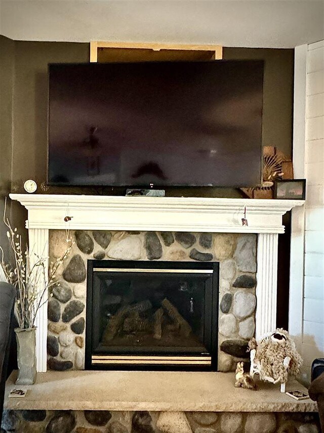 7570 Bay Meadow Dr, Harbor Springs, MI 49740 - detailed view of a stone fireplace