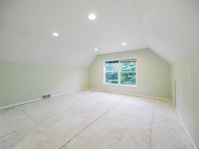 1885 Lalonde Rd, East Jordan, MI 49727 - bonus room featuring vaulted ceiling and recessed lighting