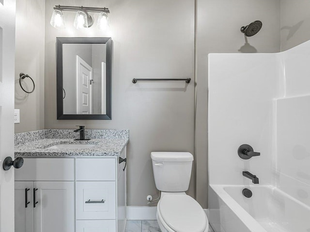 708 Mello Dr, Lyman, SC 29365 - bathroom with marble finish flooring, vanity, and shower / bath combination