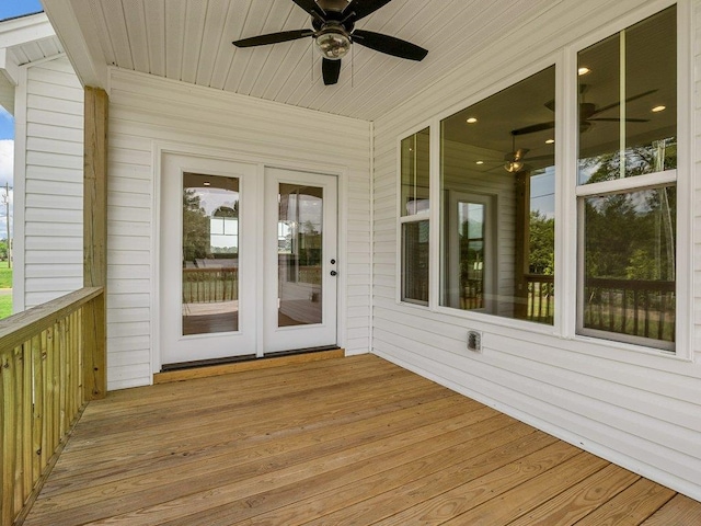 708 Mello Dr, Lyman, SC 29365 - wooden terrace with a ceiling fan