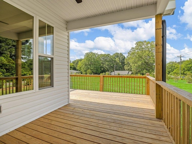 708 Mello Dr, Lyman, SC 29365 - wooden deck with view of wooded area