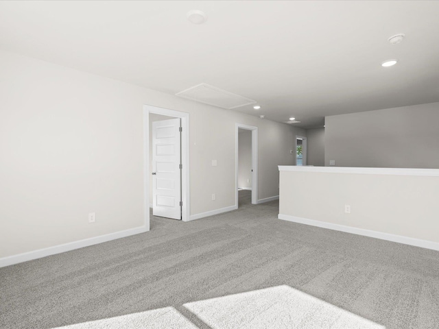 119 Martel Dr, Spartanburg, SC 29301 - carpeted empty room featuring attic access, recessed lighting, and a smoke detector