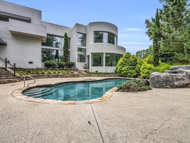110 W King Ridge St, Gaffney, SC 29341 - outdoor pool featuring stairs and a patio area
