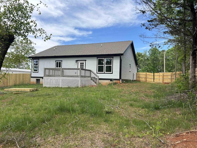 331 Skyline Rd, Greer, SC 29651 - back of house with a deck and roof with shingles