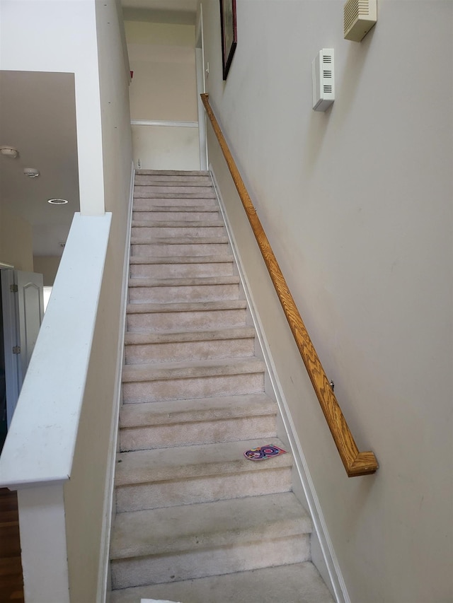 359 Edgemont Ave, Spartanburg, SC 29301 - stairs featuring baseboards