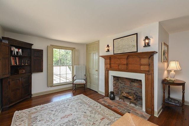 835 Jackson Grove Rd, Columbus, NC 28722 - living room with dark wood finished floors and a fireplace with flush hearth
