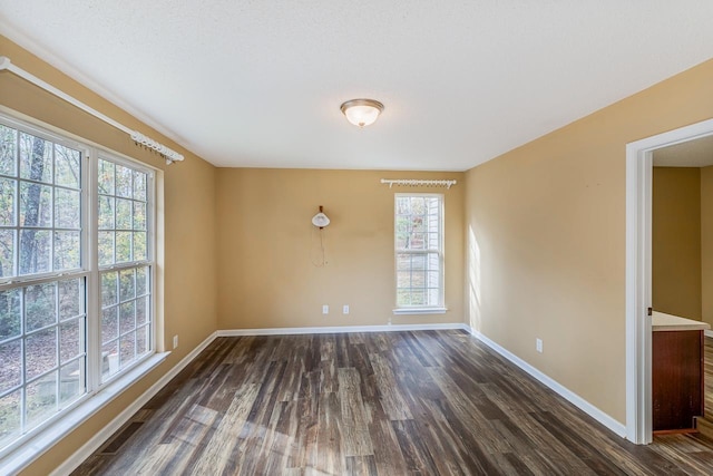 2295 Riddle Rd, Pauline, SC 29374 - empty room with dark wood finished floors and baseboards