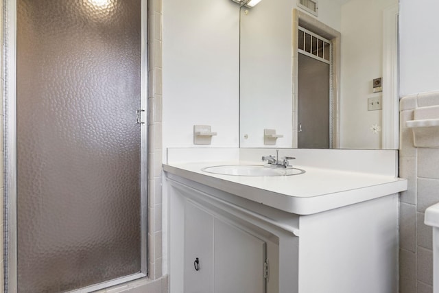 802 Hickory Hollow Rd, Inman, SC 29349 - bathroom featuring a shower stall and vanity