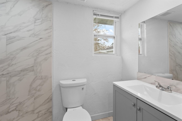 21 U St, Honea Path, SC 29654 - bathroom featuring vanity and a textured wall