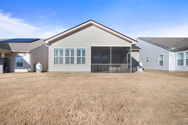 1135 Wanley Way, Boiling Springs, SC 29316 - back of property with a sunroom and a lawn