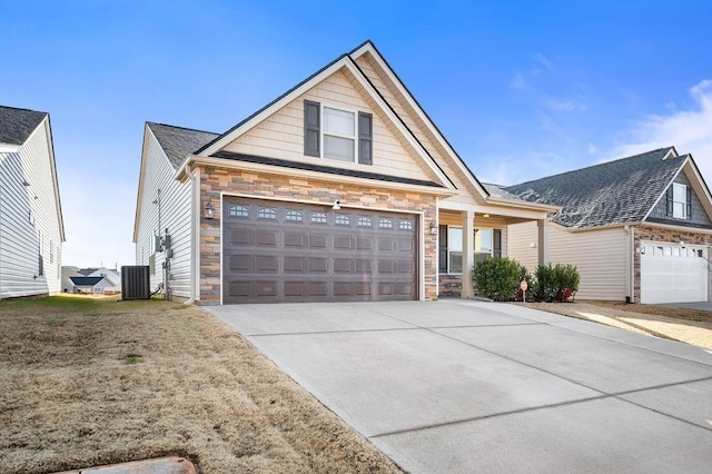 1135 Wanley Way, Boiling Springs, SC 29316 - view of front of property with driveway and stone siding