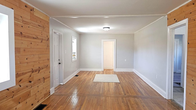150 Cromer St, Roebuck, SC 29376 - entryway with crown molding, wood-type flooring, and wood walls