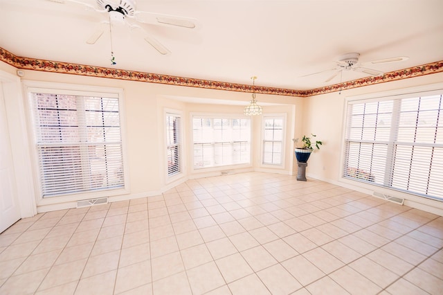 1 Carnoustie Ct, Campobello, SC 29322 - spare room featuring ceiling fan and light tile patterned floors