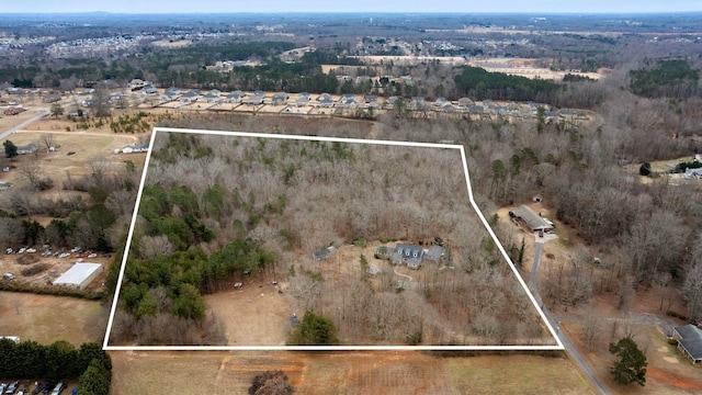 1155 Mitchell Ln, Boiling Springs, SC 29316 - aerial view of property's location featuring property boundaries highlighted and rural landscape