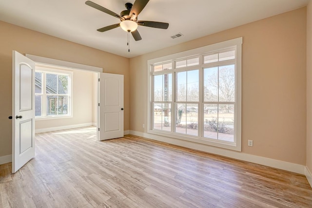 155 Chestnut Dr, Woodruff, SC 29388 - spare room with light wood-style floors and ceiling fan