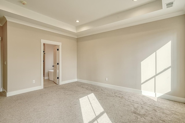 155 Chestnut Dr, Woodruff, SC 29388 - unfurnished room with light colored carpet, recessed lighting, a smoke detector, and a tray ceiling