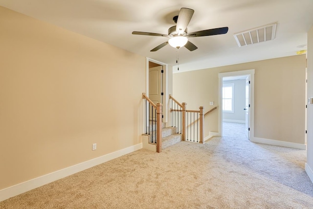 155 Chestnut Dr, Woodruff, SC 29388 - empty room with a ceiling fan and light carpet