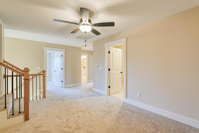 155 Chestnut Dr, Woodruff, SC 29388 - spare room featuring light colored carpet and ceiling fan