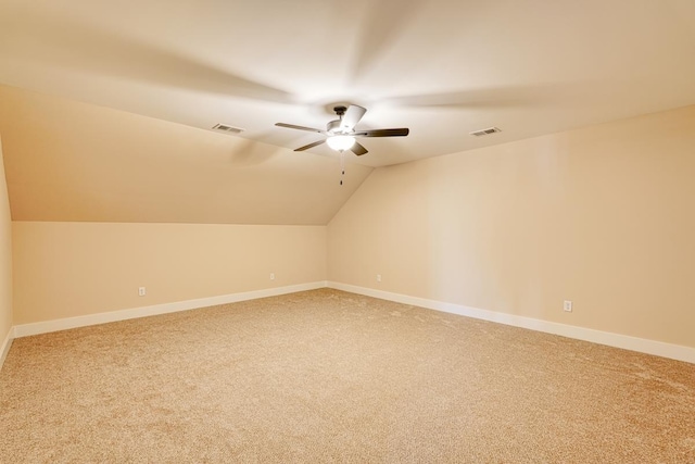 155 Chestnut Dr, Woodruff, SC 29388 - additional living space with light carpet, ceiling fan, and lofted ceiling