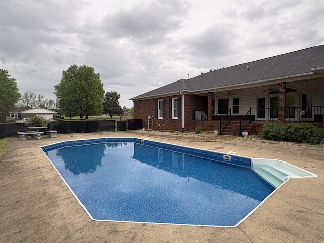 101 Sheraton Loop, Gaffney, SC 29341 - view of pool with ceiling fan and a patio
